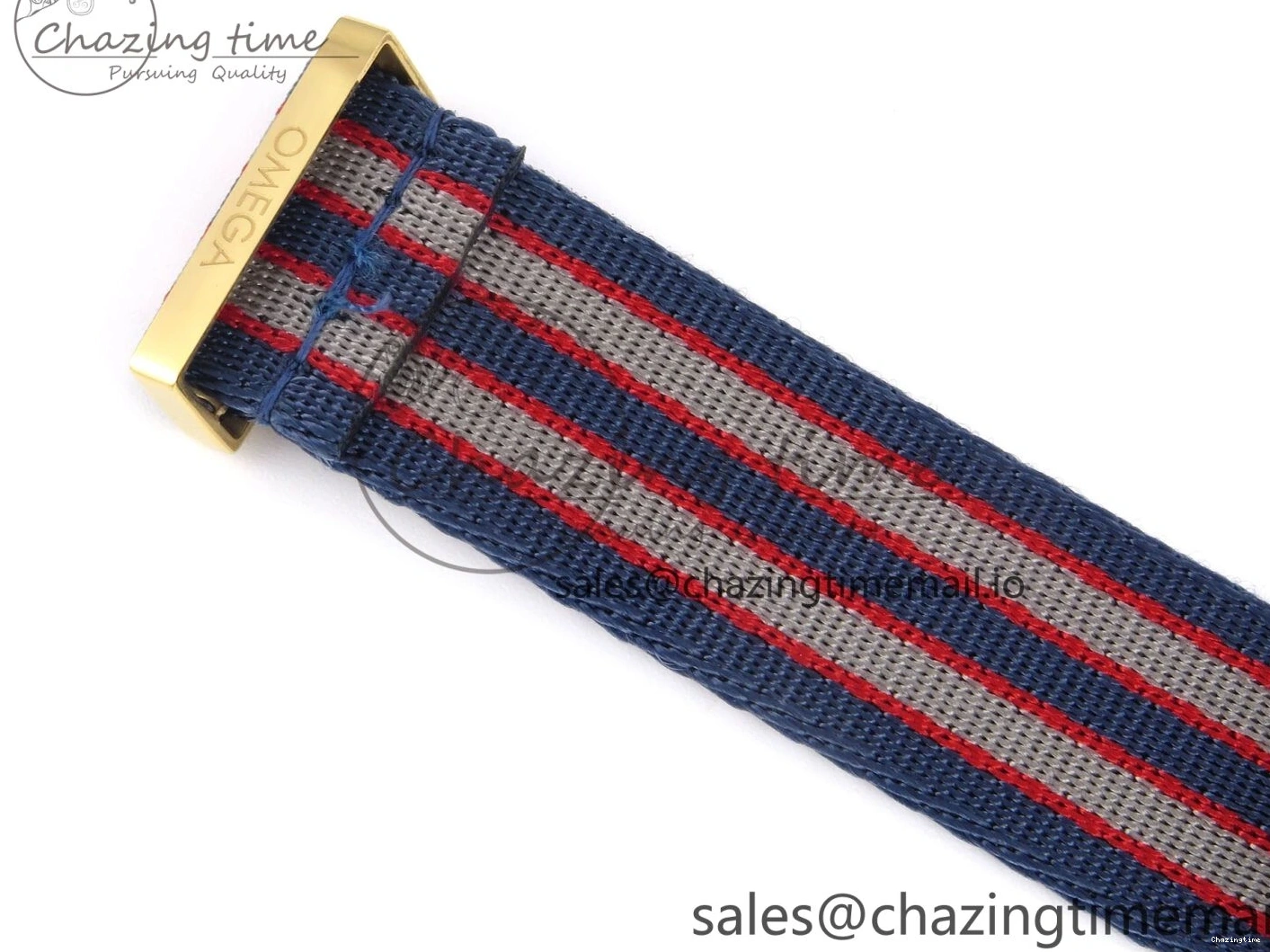 0408 Seamaster 300m Diver YG OMF 1:1 Best Edition Blue Orange Ceramic White Dial on Blue Nato Strap A Colorful 7704